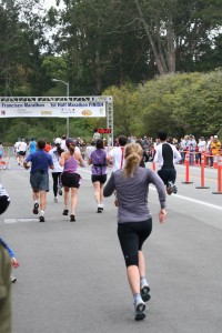 Jordan sprinting to the finish line